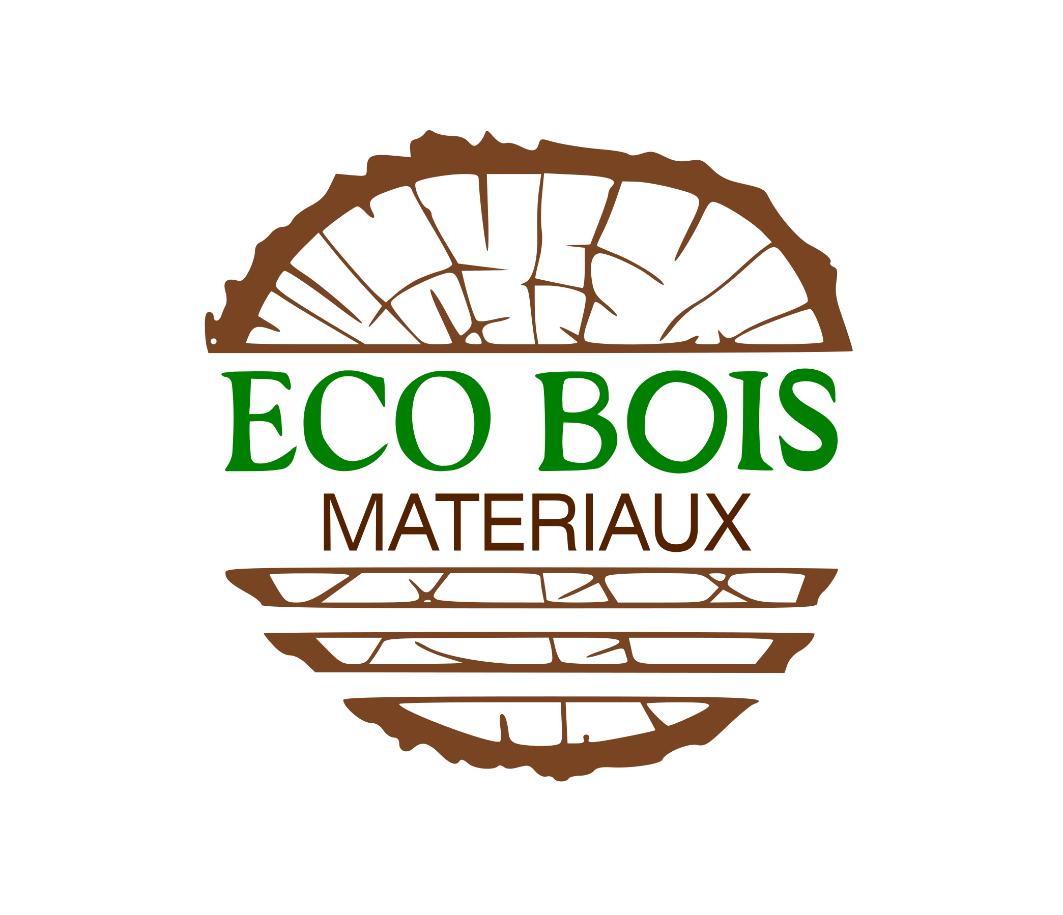 logo marron vert fond blanc